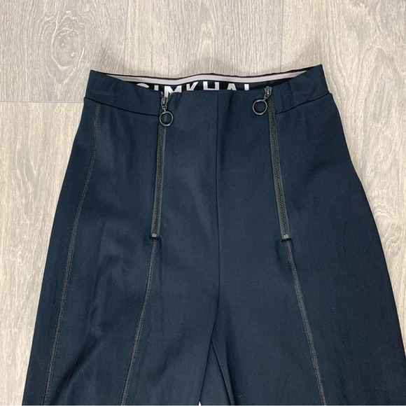 Jonathan Simkhai Carbon38 Crop Flare Leg Pants High Rise Waist Black Size XS - Picture 4 of 16